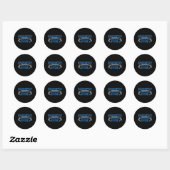 Badminton - Let op de Birdie Ronde Sticker (Vel)
