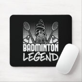 Badminton Levende Legende Speler Sport Shuttle  Muismat (Met muis)