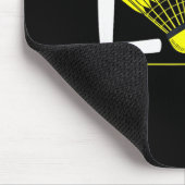 Badminton Lief Hebben Op Moppige Racket En Shuttle Muismat (Hoek)