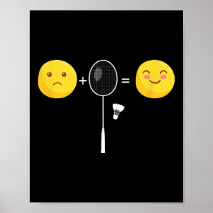Badminton Liefde Gelukkig Team Speler Coach Grappi Poster