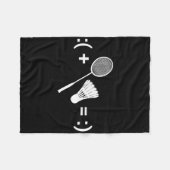 Badminton Liefde Shuttle Racket Sport Badminton Fleece Deken (Voorkant (Horizontaal))