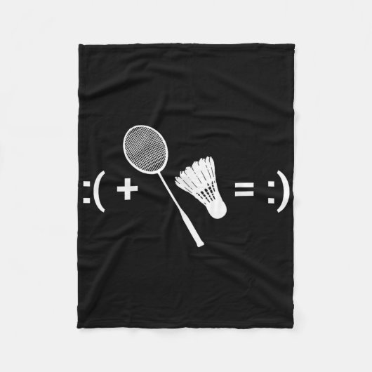 Badminton Liefde Shuttle Racket Sport Badminton Fleece Deken (Voorkant)