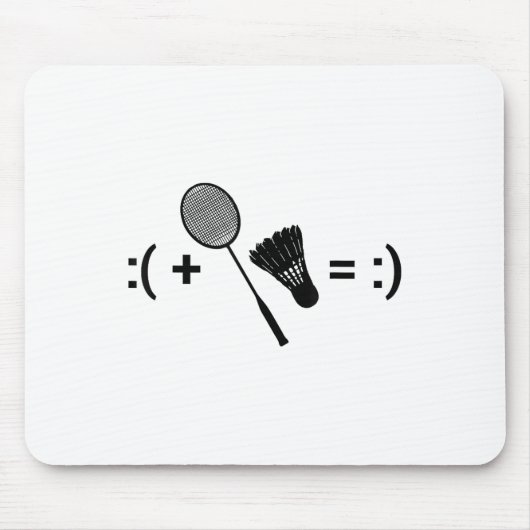 Badminton Liefde Shuttle Racket Sport Badminton  Muismat (Voorkant)