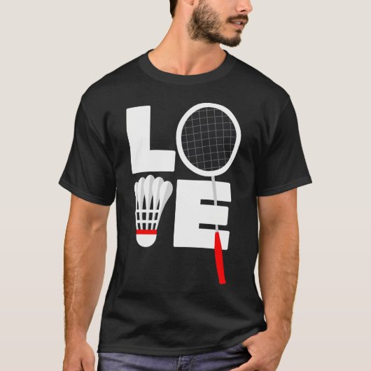 Badminton Liefde T-shirt (Voorkant)