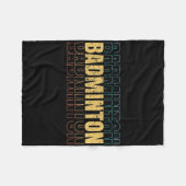 Badminton Liefde Team Speler Coach Fleece Deken (Voorkant (Horizontaal))