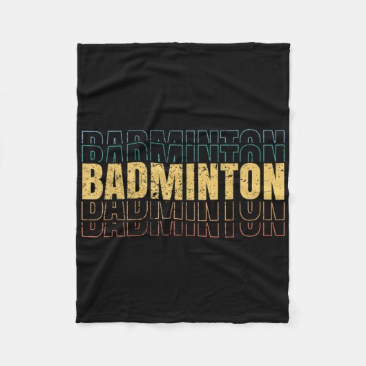 Badminton Liefde Team Speler Coach Fleece Deken (Voorkant)