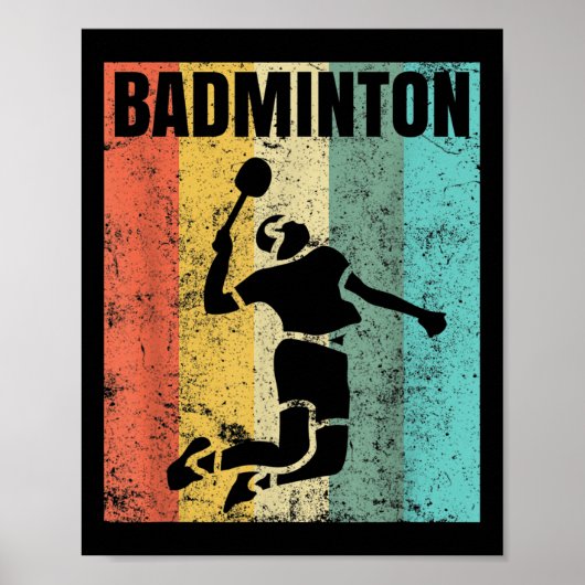 Badminton Liefde Team Speler Coach Poster (Voorkant)