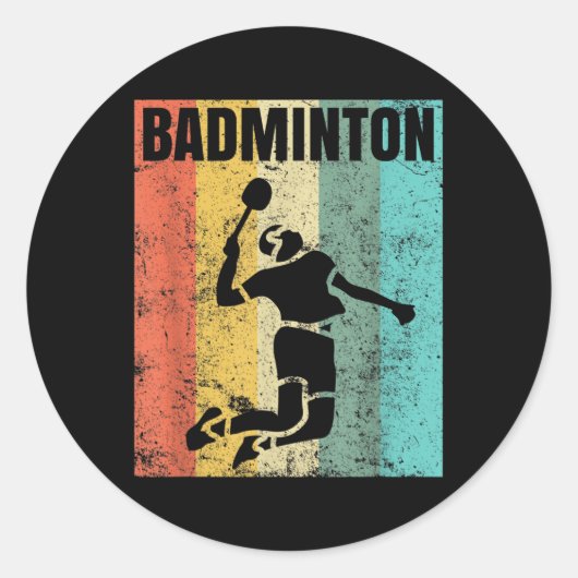 Badminton Liefde Team Speler Coach Ronde Sticker (Voorkant)