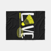 Badminton Liefhebber Cute Racket En Shuttle Sport  Fleece Deken (Voorkant (Horizontaal))