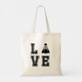 Badminton Liefhebber  Tote Bag (Achterkant)