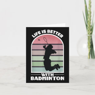 Badminton Life Funny Shuttle Retro spel Kaart