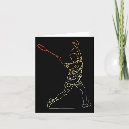 Badminton Lijn Kunst Indoor Sporten  Kaart (Voorkant)