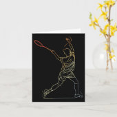 Badminton Lijn Kunst Indoor Sporten  Kaart (Gele Bloem)