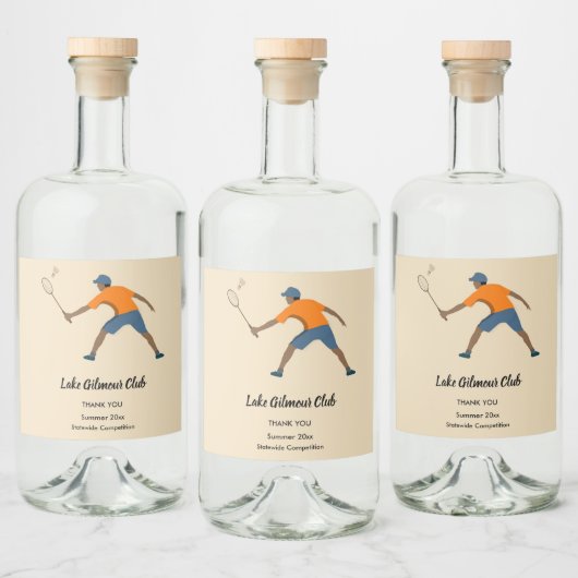 Badminton Likeurfles Etiket (Flessen)