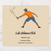 Badminton Likeurfles Etiket (Enkel label)