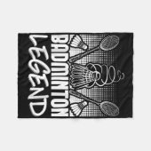 Badminton Living Legend Player Sport Shuttle Fleece Deken (Voorkant (Horizontaal))
