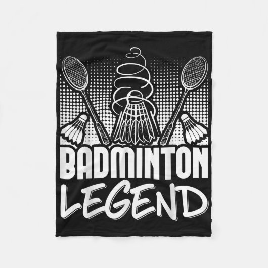 Badminton Living Legend Player Sport Shuttle Fleece Deken (Voorkant)
