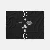 Badminton Love Happy Team Player Coach Fleece Deken (Voorkant (Horizontaal))