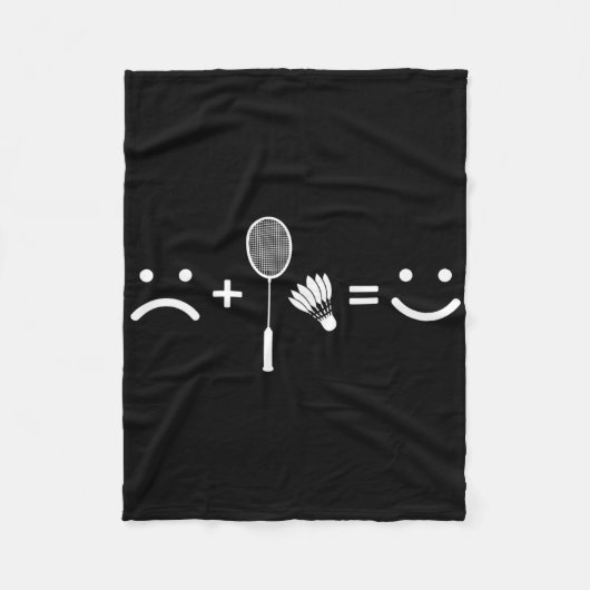 Badminton Love Happy Team Player Coach Fleece Deken (Voorkant)