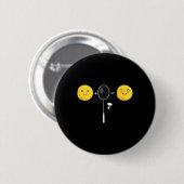 Badminton Love Happy Team Player Coach Funny Shutt Ronde Button 5,7 Cm (Voorkant /achterkant)