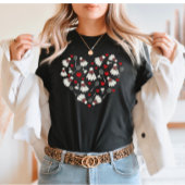 Badminton Love Heart Shuttlecocks & Rackets T-shirt