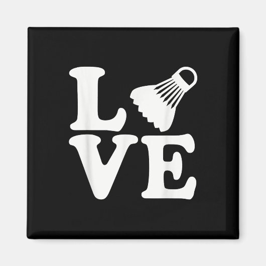 Badminton Love Magneet (Voorkant)