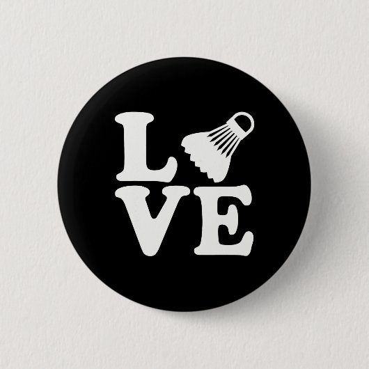 Badminton Love Ronde Button 5,7 Cm (Voorkant)