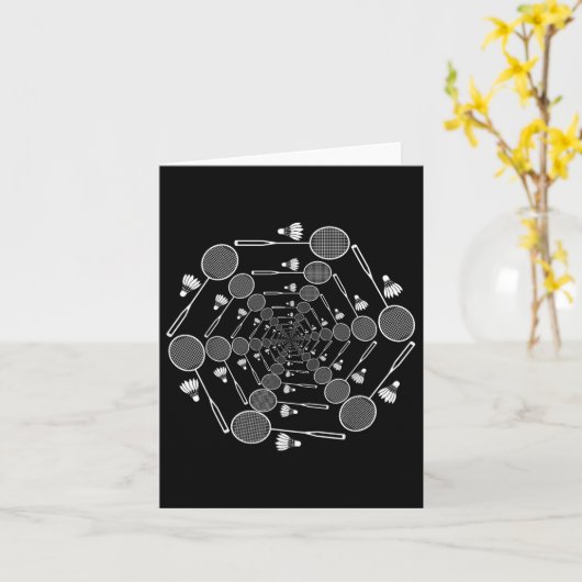 Badminton Love Team Player Coach  Kaart (Gele Bloem)