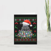 Badminton Lover Christmas Shuttle Santa Hat Grappi Kaart (Voorkant)
