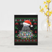 Badminton Lover Christmas Shuttle Santa Hat Grappi Kaart (Gele Bloem)