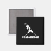 Badminton Lover Grappige Sportspeler Coach Graphic Magneet (Voorkant / Achterkant)