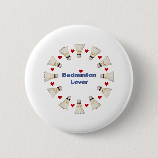 Badminton Lover Ronde Button 5,7 Cm (Voorkant)