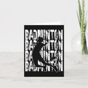 Badminton Lovers Thema Grafisch Ontwerp Kaart