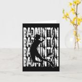 Badminton Lovers Thema Grafisch Ontwerp Kaart (Gele Bloem)