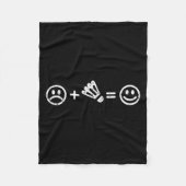 Badminton Makes Happy Funny Shuttle Badminton Play Fleece Deken (Voorkant)