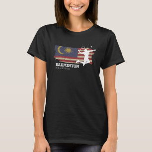Badminton Maleisië Net Games Speler Badminton T-shirt