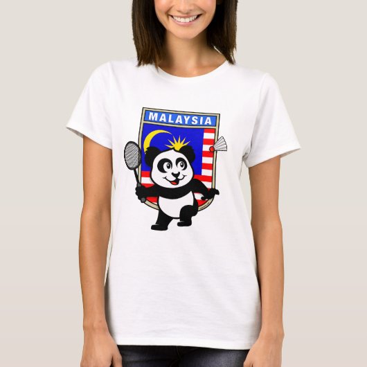 Badminton Maleisië Panda T-shirt (Voorkant)