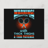 Badminton mama briefkaart (Voorkant)