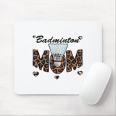 Badminton mama Leopard Funny Badminton mama moeder Muismat (Met muis)