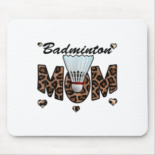 Badminton mama Leopard Funny Badminton mama moeder Muismat