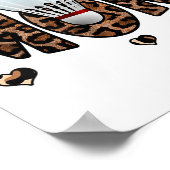 Badminton mama Leopard Funny Badminton mama moeder Poster (Hoek)