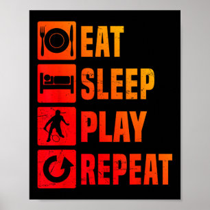 Badminton Mannen Badminton Speler Squash Shuttle Poster