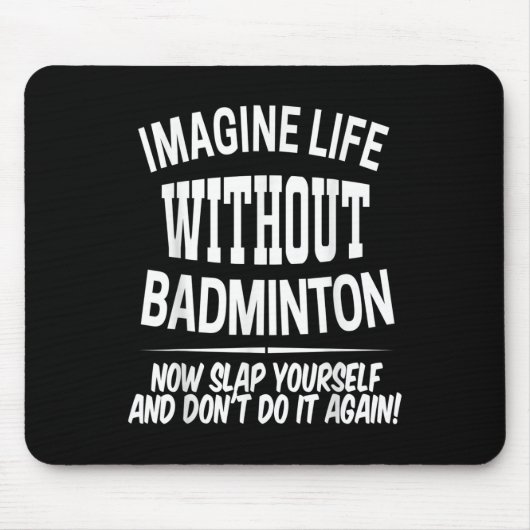 Badminton Mannen En Vrouwen Shuttle Speler Kindere Muismat (Voorkant)
