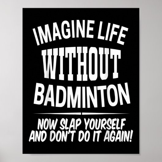 Badminton Mannen En Vrouwen Shuttle Speler Kindere Poster (Voorkant)