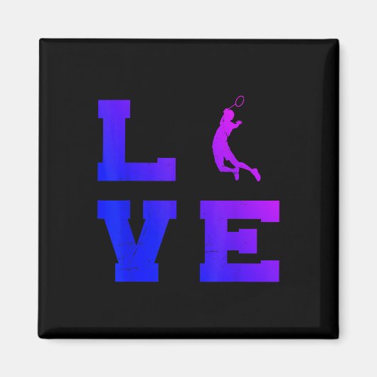 Badminton Mannen vrouwen Badminton Player Shuttle Magneet (Voorkant)