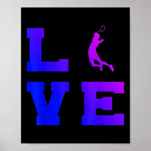 Badminton Mannen vrouwen Badminton Player Shuttle Poster (Voorkant)