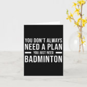 Badminton Mannen Vrouwen Kinder Grappig Kaart (Gele Bloem)
