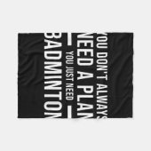 Badminton Mannen Vrouwen Kinderen Grappig Fleece Deken (Voorkant (Horizontaal))