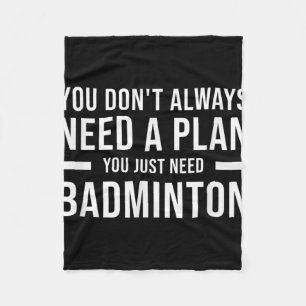 Badminton Mannen Vrouwen Kinderen Grappig Fleece Deken