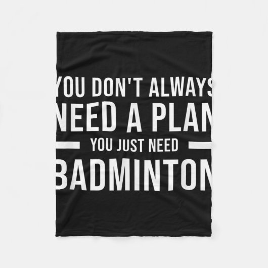 Badminton Mannen Vrouwen Kinderen Grappig Fleece Deken (Voorkant)
